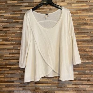 Free People Scoop Neck Top White Large